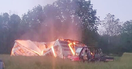 Pole barn fire